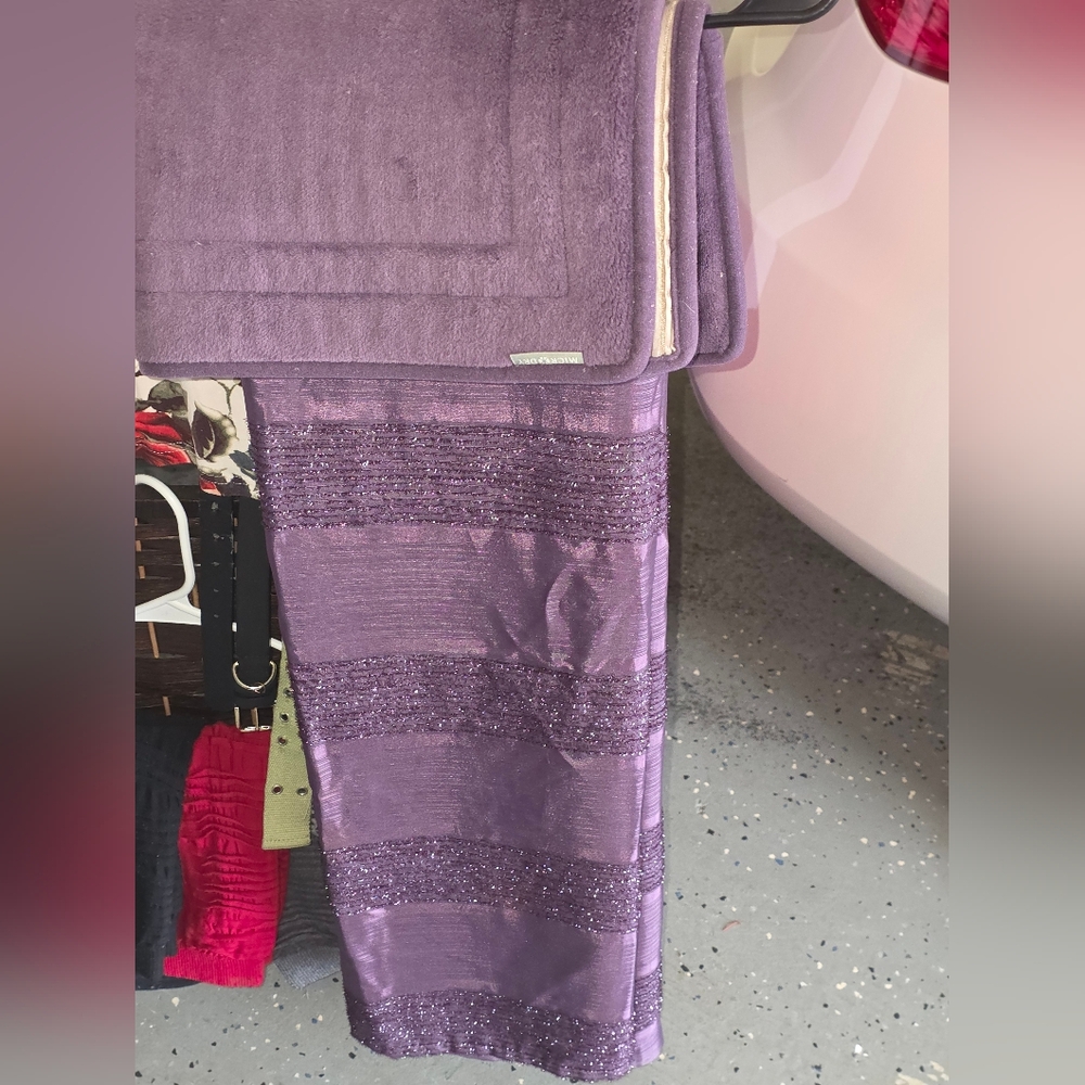 Purple Shower Curtain & Mat